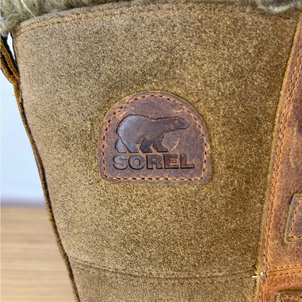 Sorel Tofino Womens 6.5 Brown Leather Faux Fur Waterproof Winter Boots NL2194237